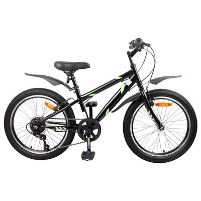 Kinderfiets 24 Inch 6-Speed voor 8-12 jaar oud Zwart