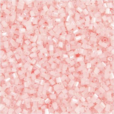 Creativ Company Rocailles 2-cut, d 1,7 mm, afm 15/0, gatgrootte 0,5 mm, transparant roze, 25 gr/ 1 doos Creativ Company Rocailles 2-cut, d 1,7 mm, afm 15/0, gatgrootte 0,5 mm, transparant roze, 25 gr/ 1 doos