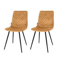 Riverdale Eetkamerstoel Lynn caramel - set van 2 - thumbnail