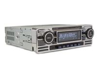 Autoradio met Bluetooth - FM, CD, AUX, SD en USB - 1 DIN - Retro - Radio voor Oldtimer - Zilver (RCD120BT) - thumbnail