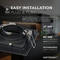 Durham vierkante LED inbouwspot - 4 Watt 345 Lumen - 4000K neutraal wit - GU10 - Dimbaar Kantelbaar - Voor binnen - Zwart - thumbnail
