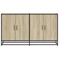 Dressoir 134x35x76 cm bewerkt hout sonoma eikenkleurig - thumbnail