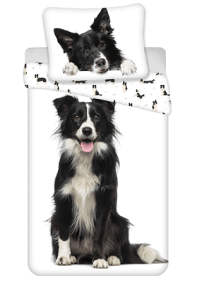 Border Kolie dekbedovertrek 140x200 cm Border Kolie dekbedovertrek 140x200 cm