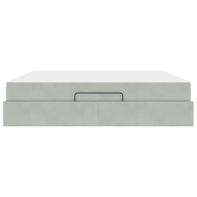 Bedframe Lichtgrijs 180 x 200 cm Fluweel