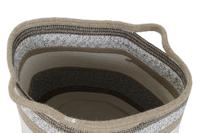 Basket spelset DKD Home Decor Wit Grijs Natuurlijk Jute (2 Onderdelen) - thumbnail