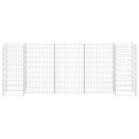 VidaXL Gabion plantenbak h-vormig 260x40x100 cm staaldraad - thumbnail