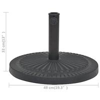 VidaXL Parasolvoet rond 14 kg hars zwart - thumbnail