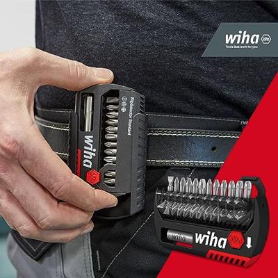 Wiha Bitset FlipSelector Standard 25 mm sleufkop, Phillips, Pozidriv 13-delig 1/4" met riemclip in blister - 39049 - 39049 - thumbnail
