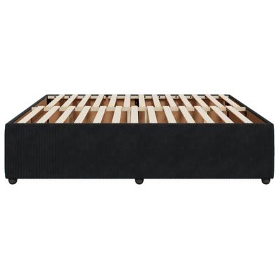 Bedframe zonder matras 200x200 cm fluweel zwart