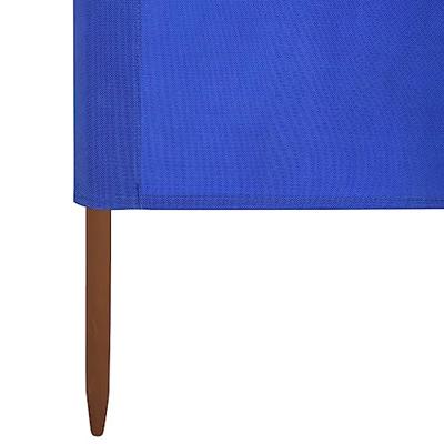 VidaXL Windscherm 5-panelen 600x80 cm stof azuurblauw