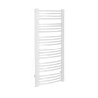 Handdoekradiator Sapho Egeon Gebogen 59.5x123.8 cm Wit - thumbnail