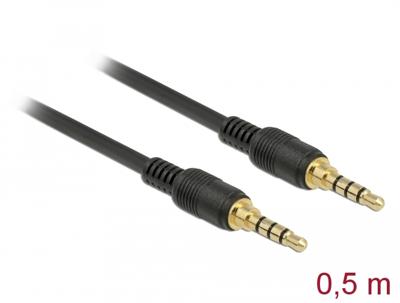 DeLOCK 85592 0.5m 3.5mm 3.5mm Zwart audio kabel