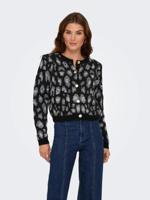 Only Onlsybille Ls Jq Button Cardigan Cs Knt Vest Black - thumbnail