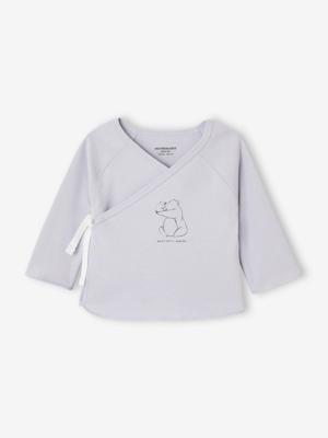 Romper voor pasgeborenen baby's BASICS in biokatoen lichtblauw