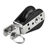 Seilflechter 1 schijfs katrol met wartel 6 mm gesloten gelagerd - thumbnail