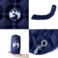 Kampeermatras opblaasbaar 190x58x6 cm marineblauw - thumbnail