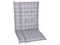GO-DE Textil Tuinkussen (Stoelkussens voor stoelen met een lange rugleuning, Grijs) - thumbnail