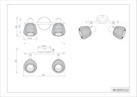 Trio Dubbele plafondlampTarifa met geribbeld glas - 862800232 - thumbnail