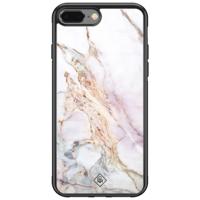 iPhone 8 Plus/7 Plus glazen hardcase - Parelmoer marmer - thumbnail