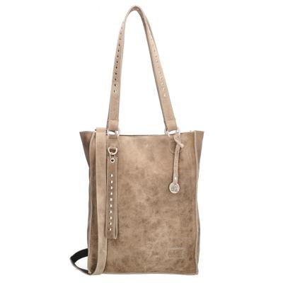 Handgemaakte leren shopper schoudertas #13 taupe Handgemaakte leren shopper schoudertas #13 taupe