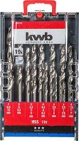 kwb 109119 HSS Metaal-spiraalboorset 19-delig 1 mm, 1.5 mm, 2 mm, 2.5 mm, 3 mm, 3.5 mm, 4 mm, 4.5 mm, 5 mm, 5.5 mm, 6 mm, 6.5 mm, 7 mm, 7.5 mm, 8 mm, 8.5 mm, 9 - thumbnail
