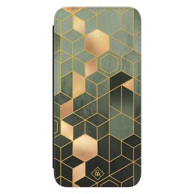 Samsung Galaxy S21 FE flipcase - Kubus groen