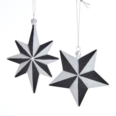 Ornament plc ster zwart/wit l13 cm Kurt S. Adler - Kurt s adler Ornament plc ster zwart/wit l13 cm Kurt S. Adler - Kurt s adler