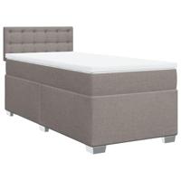 Boxspring met matras stof taupe 80x200 cm - thumbnail
