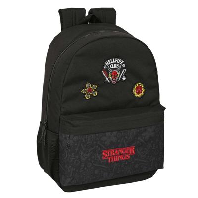 Schoolrugzak Stranger Things Zwart 30 x 46 x 14 cm Schoolrugzak Stranger Things Zwart 30 x 46 x 14 cm