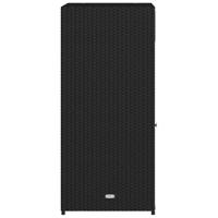 Tuinkast 55x55x111 cm poly rattan zwart - thumbnail