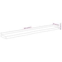 Wandschap rechthoekig natuurlijke rand 180x20x3,8 cm acaciahout - thumbnail