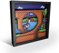 Pixel Frame - Sonic the Hegdehog Loop Scene (25cm x 25cm) - thumbnail