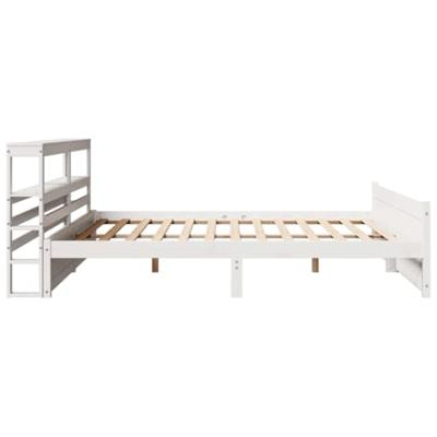 Bedframe met hoofdeinde zonder matras 180x200 cm wit