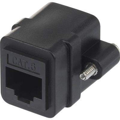 Renkforce RJ45 Netwerk Adapter CAT 6 [1x RJ45-bus - 1x RJ45-bus] Zwart