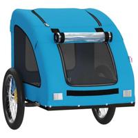 Hondenfietstrailer oxford stof en ijzer blauw - thumbnail
