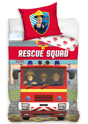 Brandweerman Sam Dekbedovertrek Rescue 140 x 200 cm - Katoen Brandweerman Sam Dekbedovertrek Rescue 140 x 200 cm - Katoen