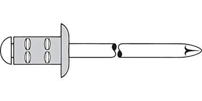 Gesipa 4007081720083 Open popnagel (Ø x l) 4 mm x 10 mm 4 mm RVS V2A Aluminium Aluminium PolyGrip® 500 stuk(s)