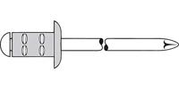 Gesipa 4007081720083 Open popnagel (Ø x l) 4 mm x 10 mm 4 mm RVS V2A Aluminium Aluminium PolyGrip® 500 stuk(s) - thumbnail