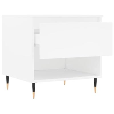 Salontafels 2 st 50x46x50 cm bewerkt hout wit Salontafels 2 st 50x46x50 cm bewerkt hout wit