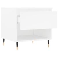 Salontafels 2 st 50x46x50 cm bewerkt hout wit - thumbnail