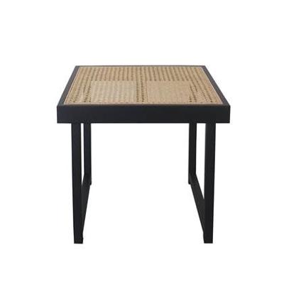 Furnified - Rotan Bijzettafel - Maeva - Zwart/Naturel Rotan - Furnified - Rotan Bijzettafel - Maeva - Zwart/Naturel Rotan -