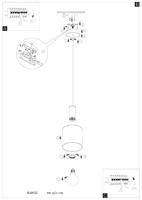 Eglo Smoke glazen hanglampGorosiba zwart met smoke glas - 98752 - thumbnail