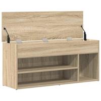 Schoenenbank 102x30,5x45 cm bewerkt hout sonoma eikenkleurig - thumbnail