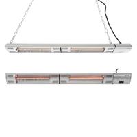 Ultra hangend/wand infraroodstraler zilver 3000 watt - thumbnail