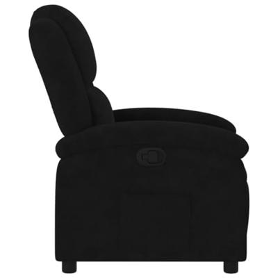 Fauteuil verstelbaar fluweel zwart