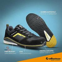 Albatros Court Black Low 647600263000042 Lage veiligheidsschoenen ESD S3 Schoenmaat (EU): 42 Zwart, Geel 1 paar - thumbnail