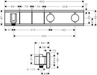 Hansgrohe RainSelect thermostaat afbouwdeel voor 2 functies, chroom - thumbnail