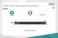 Digitus DN-95426 energiedistributie 12 AC-uitgang(en) 1U - thumbnail