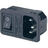 501638 Apparaatstekker (koud) Stekker, inbouw verticaal Totaal aantal polen: 2 + PE 10 A Zwart 1 stuk(s) - thumbnail