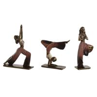 Decoratieve figuren Home ESPRIT Roze Gouden Yoga Scandi 19 x 6 x 26 cm (3 Stuks) - thumbnail
